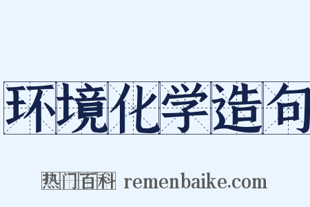 环境化学造句是什么意思的图片